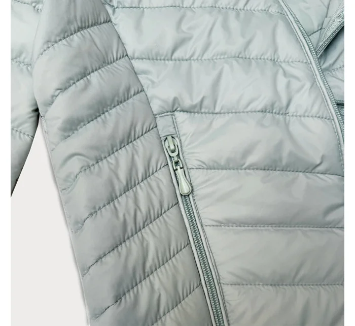 Ľahká dámska bunda v mätovej farbe s odnímateľnou kapucňou J Style (16M9230-156) Ľahká dámska bunda v mätovej farbe s odnímateľnou kapucňou J Style (16M9230-156)