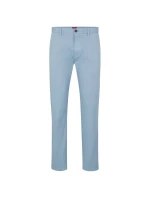 Pánske nohavice Hugo Boss slim fit z elastického bavlneného gabardénu modrej farby (50468314-451)