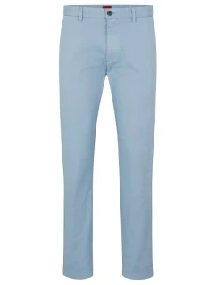 Pánske nohavice Hugo Boss slim fit z elastického bavlneného gabardénu modrej farby (50468314-451)