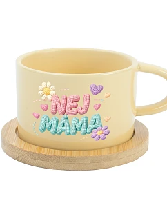 NEJ MÁMA - žlutý hrníček makronka 200 ml