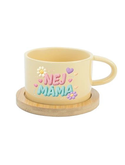 NEJ MÁMA - žlutý hrníček makronka 200 ml NEJ MÁMA - žlutý hrníček makronka 200 ml