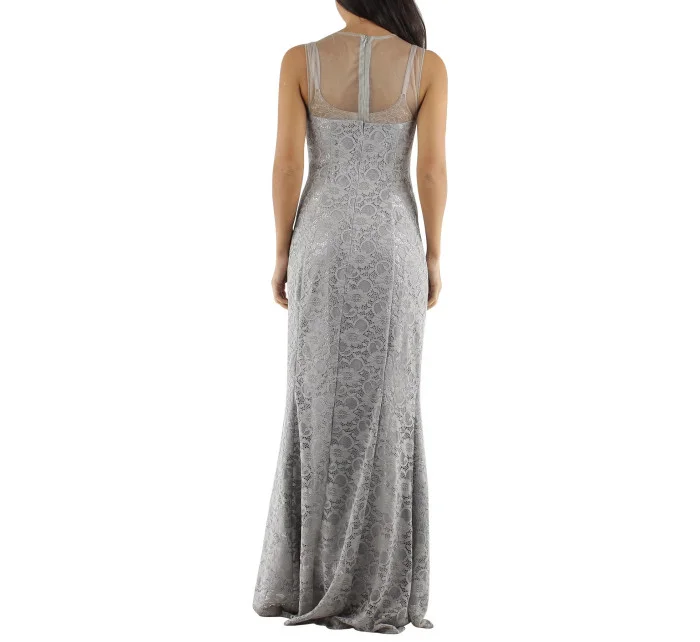 Společenské a šaty krajkové dlouhé značkové Paris šedé Šedá / XS  Paris model 15042638 - CHARM'S Paris