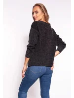 Dámský svetr model 18841549 černý MKM - MKM design