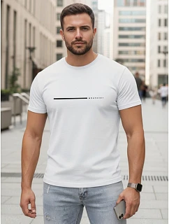 Pánske bavlnené tričko s nápisom „Whatever“, biele, FashionStreet NX5128R
