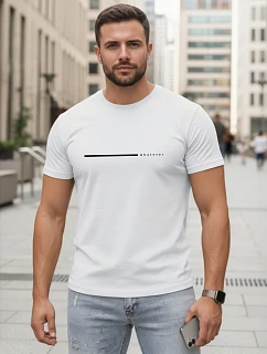 Pánské bavlněné tričko s nápisem „Whatever“, bílé, FashionStreet NX5128R