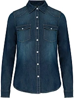 K Denim halenka s dlouhým rukávem 20.K blue model 22509896 - Kariban K Denim halenka s dlouhým rukávem 20.K blue model 22509896 - Kariban