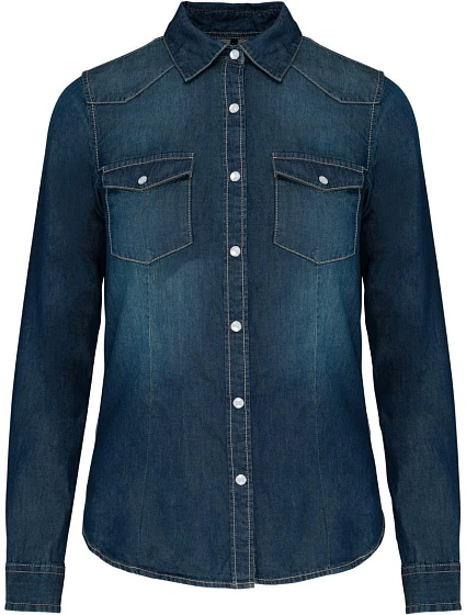 Kariban K 518 Džínsová blúzka s dlhými rukávmi 20.K518 blue jean Kariban K 518 Džínsová blúzka s dlhými rukávmi 20.K518 blue jean