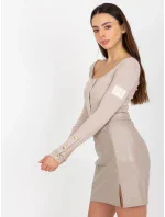 Bluzka TW BZ ciemny bezowy model 19760148 - FPrice Bluzka TW BZ ciemny bezowy model 19760148 - FPrice