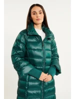 Dámsky páperový kabát s prešívaním Bottle 230-009 Dark Green - Monnari