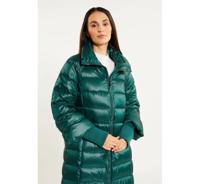 Dámsky páperový kabát s prešívaním Bottle 230-009 Dark Green - Monnari