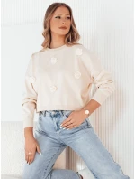 dámský svetr béžový model 21972972 - Dstreet dámský svetr béžový model 21972972 - Dstreet