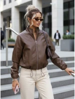 Kurtka damska skórzana brązowa model 22038476 - FashionStreet