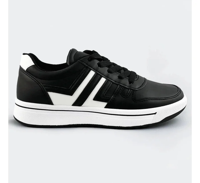 Čierno-biele dámske športové topánky (AD-587)