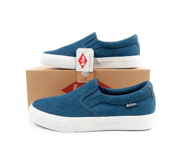 Lee Cooper pánske tenisky módne pohodlné slip-on denim Slip on
