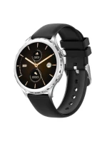 Dámské chytré hodinky Silver + Black Strap model 21804965 - RUBICON Dámské chytré hodinky Silver + Black Strap model 21804965 - RUBICON