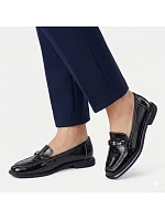 Dámské kožené klasické černé polobotky model 22068894 - VINCEZA