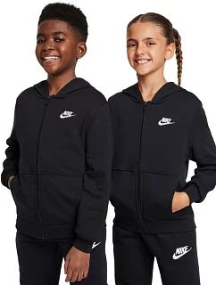 Detská mikina Nike Club Fleece, čierna, FD3017 010