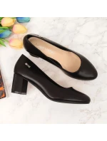 Černé lodičky W s ozdobným model 20709526 - SERGIO LEONE Černé lodičky W s ozdobným model 20709526 - SERGIO LEONE