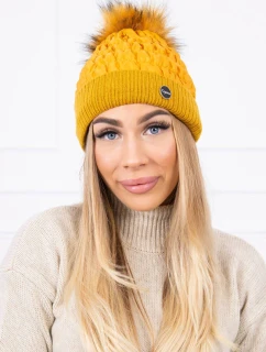 Čepice model 18743584 hořčice - K-Fashion
