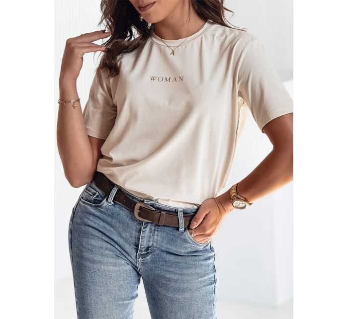 Dámské tričko béžové Dstreet model 21976402 - FashionStreet Dámské tričko béžové Dstreet model 21976402 - FashionStreet