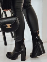 Dámské kozačky na podpatku černé Dstreet model 21982169 - FashionStreet