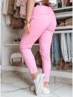 Dámské chinos kalhoty s páskem růžové Dstreet model 21986428 - FashionStreet