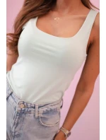 Dámská halenka na ramínka s výstřihem tmavá máta Dámská halenka na ramínka s výstřihem tmavá máta