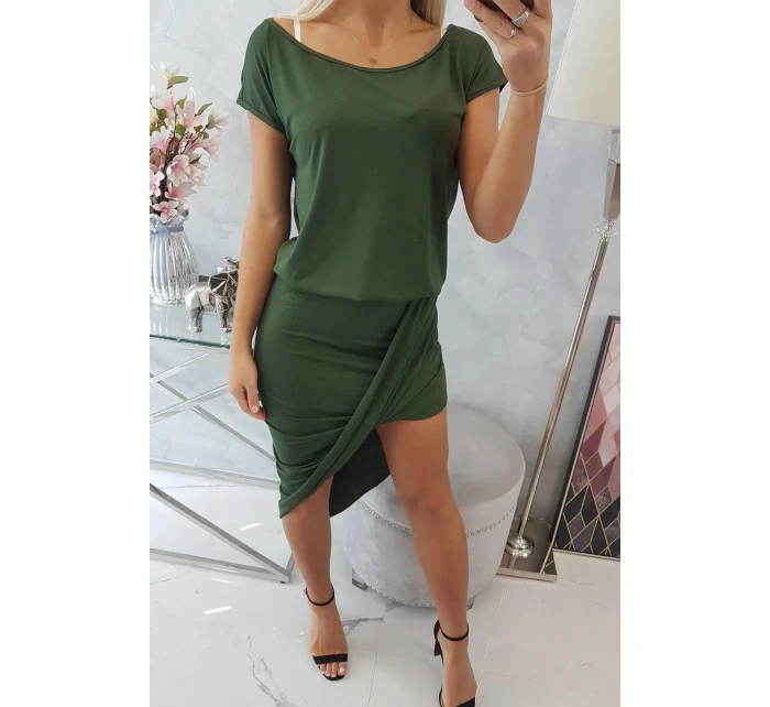 Asymetrické khaki šaty Asymetrické khaki šaty