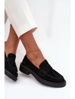 Dámské semišové s třásněmi D&A černé model 21711964 - S.Barski