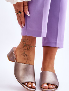 Elegantné hladké papuče Sergio Leone Tmavo strieborné