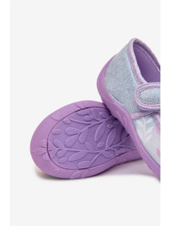 Detské balerínky na suchý zips - svetlomodré Olivessa (Frozen Kraina Lodu)