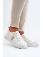 Dámské sportovní boty na platformě model 22010082 Bílá - VINCEZA