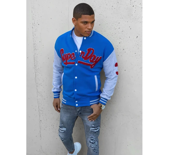 Pánská modrá mikina na zip Dstreet model 21966771 - FashionStreet