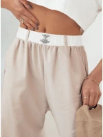 Dámské kalhoty béžové Dstreet model 21975322 - FashionStreet