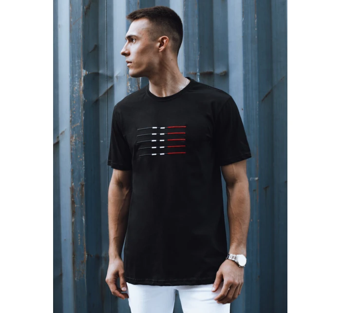 Pánske čierne tričko FashionStreet RX5570