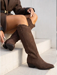 damskie zamszowe na brązowe model 22346264 - FashionStreet