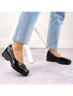 Dámske lakované poltopánky so zdobením Filippo DP4569