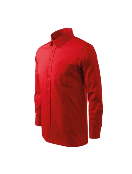 Malfini Style LS M MLI-20907 červená košeľa Malfini Style LS M MLI-20907 červená košeľa