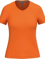 Kariban K 381 Dámske tričko s výstrihom do V 20.K381 oranžové