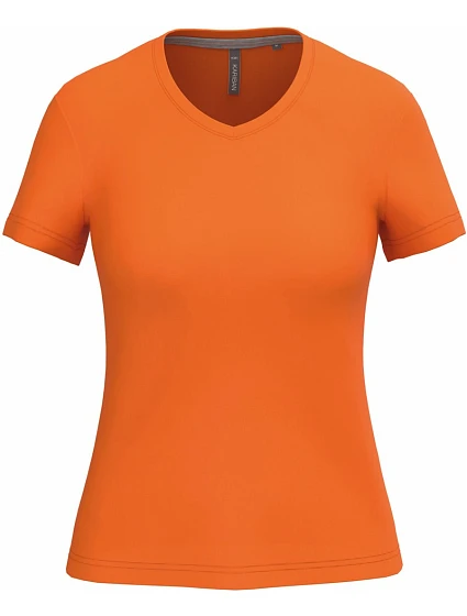 Kariban K 381 Dámske tričko s výstrihom do V 20.K381 oranžové Kariban K 381 Dámske tričko s výstrihom do V 20.K381 oranžové