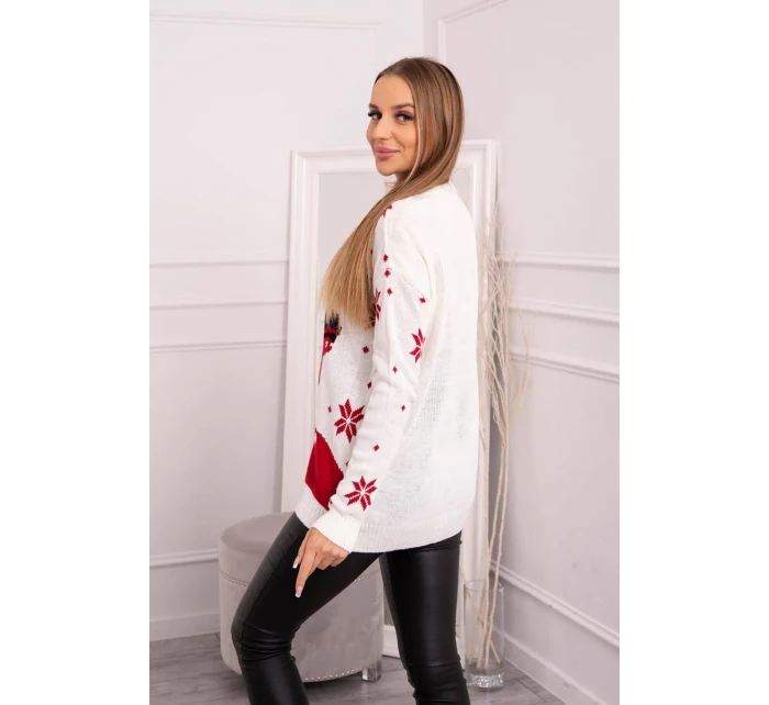 Svetr s vánočním motivem ecru