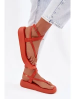 Dámské žabky na platformě oranžové Gelira