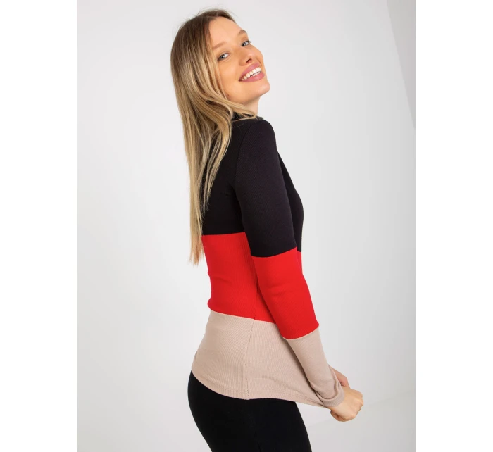 Blúzka RV BZ 8465 1.86P čierno-červená Blúzka RV BZ 8465 1.86P čierno-červená