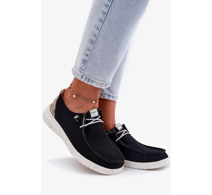 Dámske ľahké textilné poltopánky McKeylor - čierne