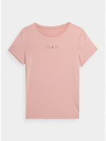 Dámske rýchloschnúce tričko 4FAW23TTSHF0896-56S ružové - 4F