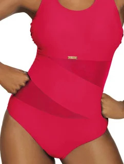 Dámske jednodielne plavky S36W-2d Fashion sport tmavoružová - Self