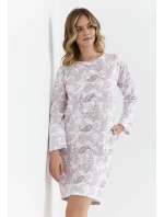 Dámska nočná košeľa 429 White Pattern - Cana