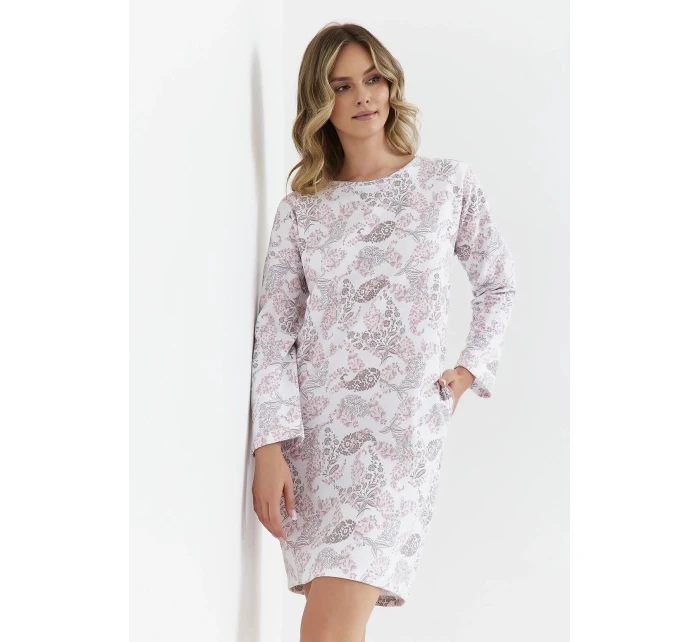 Dámska nočná košeľa 429 White Pattern - Cana