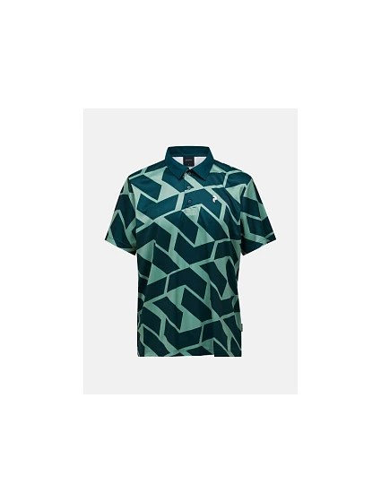 Pánské tričko PEAK PERFORMANCE M Graphic Polo, zelené Pánské tričko PEAK PERFORMANCE M Graphic Polo, zelené