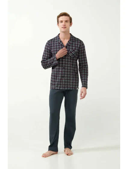Vamp - Pánske pyžamo so zapínaním na gombíky 21662 - Vamp Vamp - Pánske pyžamo so zapínaním na gombíky 21662 - Vamp